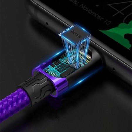 Baseus kabel USB Type-C Huawei Super Charge 40W 5A QC 3.0 2m czarny