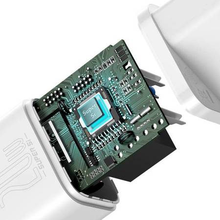 Baseus ładowarka sieciowa 20W Power Delivery + kabel USB C - Lightning 1m biały